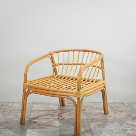 เก้าอี้หวายแท้ PISAMAI รุ่น MORE EASY CHAIR เก้าอี้นั่งเล่น ทรงมินิมอล ขนาด 60*64*64 ซม._2